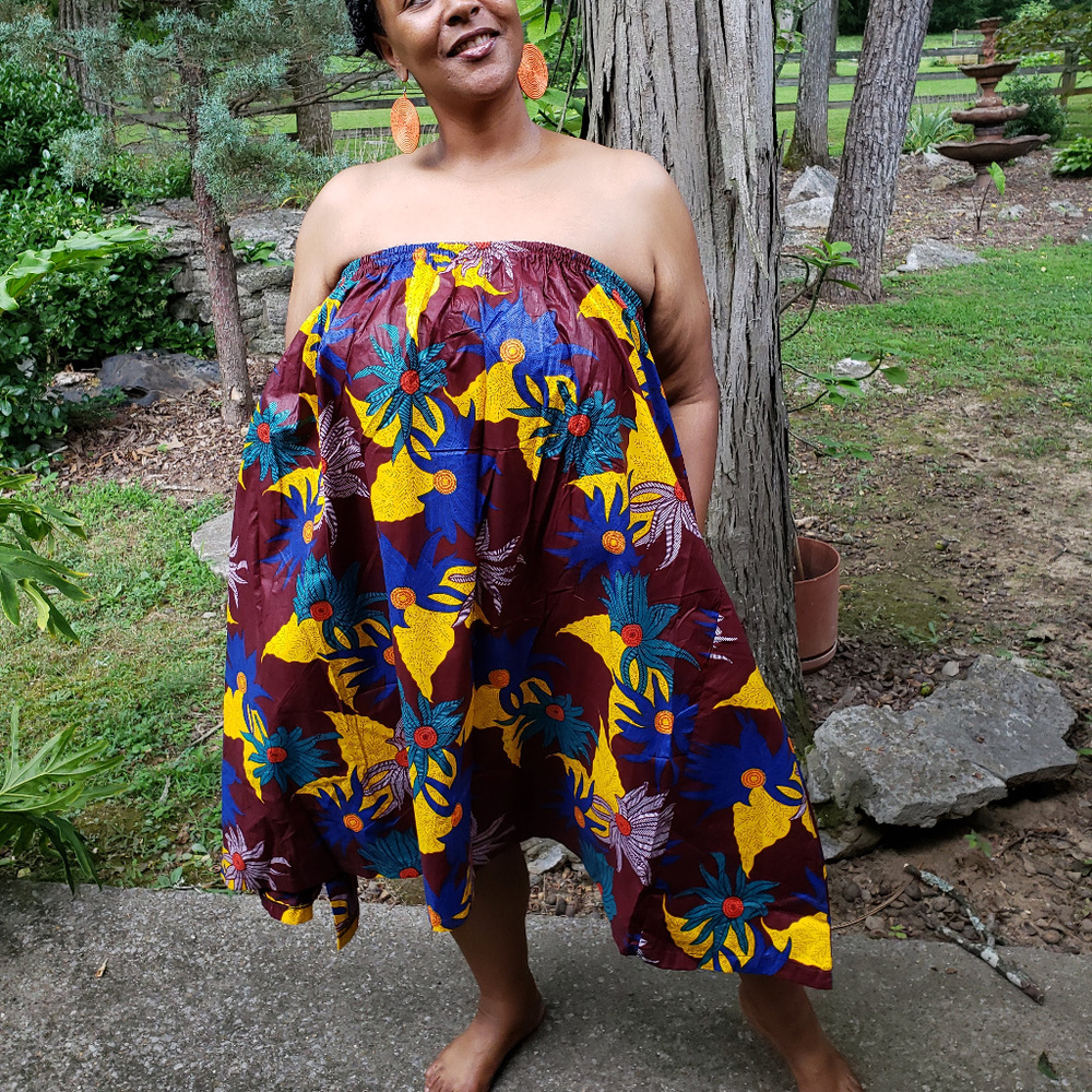 Ankara Summer Dress Wax Print L